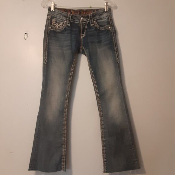 Rock Revival Jamila Boot Women's 25 Embellished Le Fleur Pockets Distressed - Picture 1 of 11